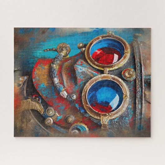 Steampunk Het Tin Man Portret Legpuzzel (Horizontaal)