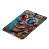 Steampunk Het Tin Man Portret Magneet (Linkerzijde)