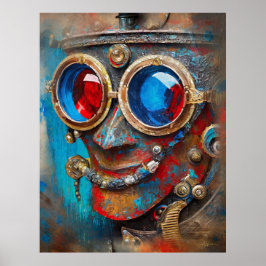 Steampunk Het Tin Man Portret Poster