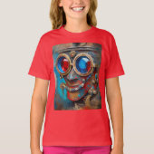 Steampunk Het Tin Man Portret T-shirt (Voorkant)