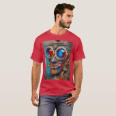 Steampunk Het Tin Man Portret T-shirt (Voorkant volledig)