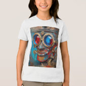 Steampunk Het Tin Man Portret Tri-Blend Shirt (Voorkant)