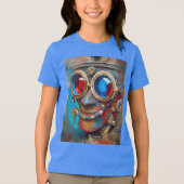 Steampunk Het Tin Man Portret Tri-Blend Shirt (Voorkant)