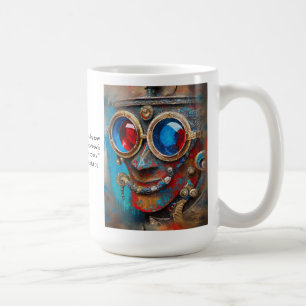 Steampunk Het tinnen Man Portret met Quote Koffiemok