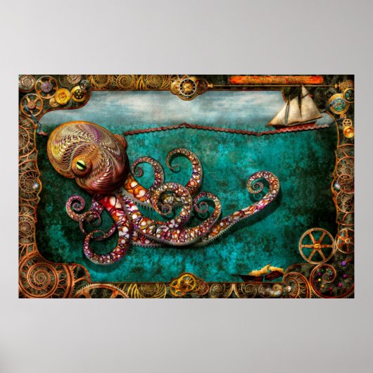 Steampunk - Het verhaal van de Kraken Poster (Voorkant)