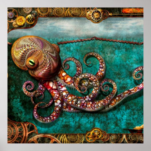 Steampunk - Het verhaal van de Kraken Poster (Voorkant)