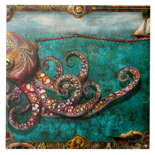 Steampunk - Het verhaal van de Kraken Tegeltje (Voorkant)