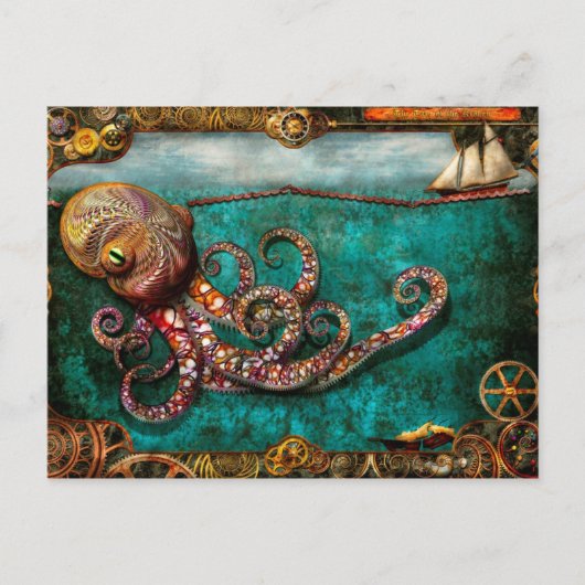 Steampunk - het verhaal van Kraken Briefkaart (Voorkant)
