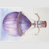 Steampunk Hete Luchtballon 1 Decoupage Document Tissuepapier (Voorkant)