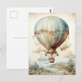 Steampunk Hete Luchtballon (2) Briefkaart (Voorkant / Achterkant)