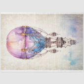 Steampunk Hete Luchtballon 2 Decoupage Document Tissuepapier (Voorkant)