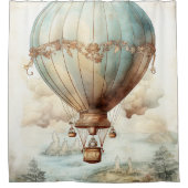 Steampunk Hete Luchtballon (2) Douchegordijn (Voorkant)