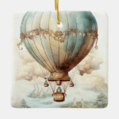  Steampunk Hete Luchtballon (2) Keramisch Ornament (Voorkant)