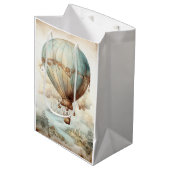 Steampunk Hete Luchtballon (2) Medium Cadeauzakje (Voorkant Gekanteld)
