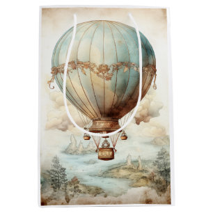 Steampunk Hete Luchtballon (2) Medium Cadeauzakje