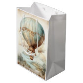 Steampunk Hete Luchtballon (2) Medium Cadeauzakje (Achterkant Gekanteld)