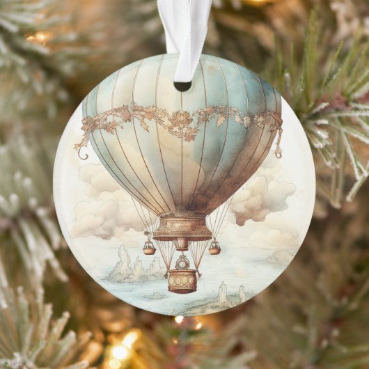 Steampunk Hete Luchtballon (2) Ornament (Boom)