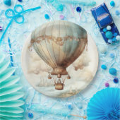 Steampunk Hete Luchtballon (2) Papieren Bordje (Feest)