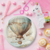 Steampunk Hete Luchtballon (2) Papieren Bordje (Feest)