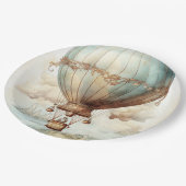 Steampunk Hete Luchtballon (2) Papieren Bordje (Gekanteld)