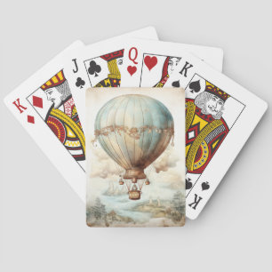 Steampunk Hete Luchtballon (2) Pokerkaarten