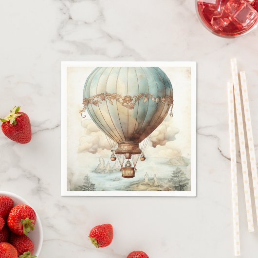  Steampunk Hete Luchtballon (2) Servet (Insitu)