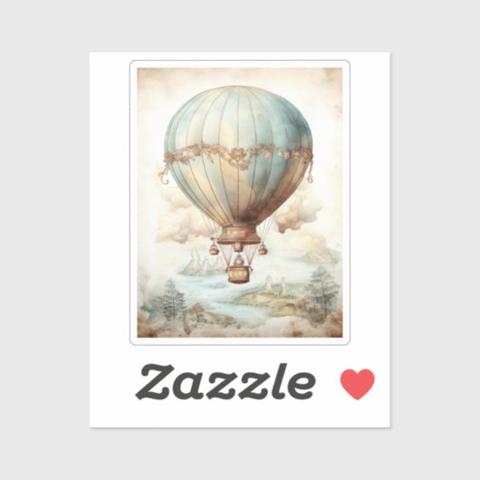  Steampunk Hete Luchtballon (2) Sticker (Vel)