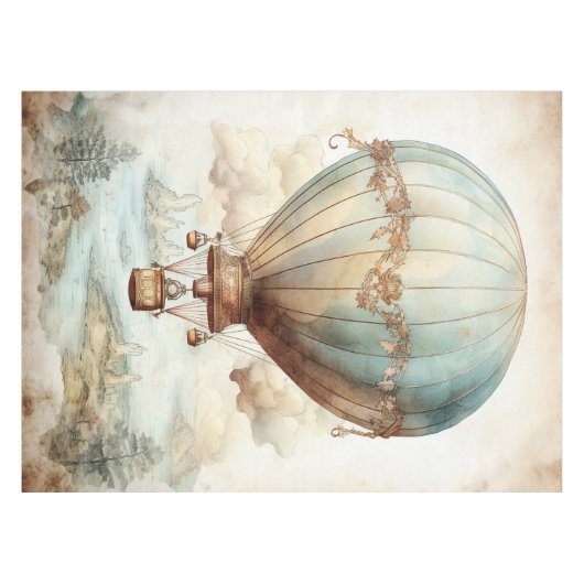 Steampunk Hete Luchtballon (2) Tafelkleed (Voorkant (Horizontaal))
