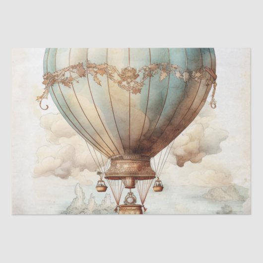  Steampunk Hete Luchtballon (2) Tissuepapier (Voorkant)