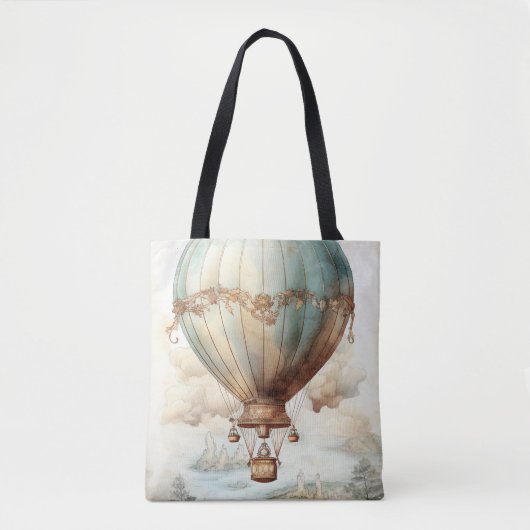 Steampunk Hete Luchtballon (2) Tote Bag (Voorkant)