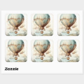 Steampunk Hete Luchtballon (2) Vierkante Sticker (Vel)