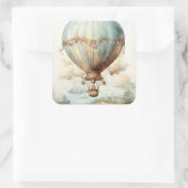 Steampunk Hete Luchtballon (2) Vierkante Sticker (Tas)