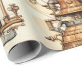 Steampunk Hete Luchtballon (3) Cadeaupapier (Rol Hoek)