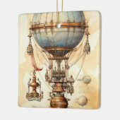 Steampunk Hete Luchtballon (3) Keramisch Ornament (Links)