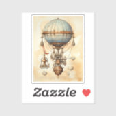  Steampunk Hete Luchtballon (3) Sticker (Vel)