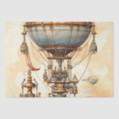 Steampunk Hete Luchtballon (3) Tissuepapier (Voorkant)
