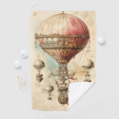  Steampunk Hete Luchtballon (4) Golfhanddoek (Insitu)