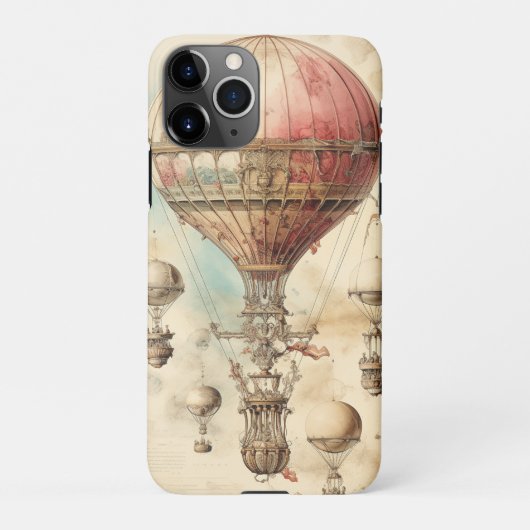  Steampunk Hete Luchtballon (4) iPhone Hoesje (Achterkant)
