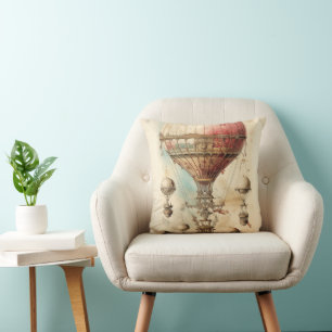  Steampunk Hete Luchtballon (4) Kussen