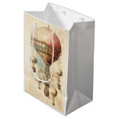 Steampunk Hete Luchtballon (4) Medium Cadeauzakje (Voorkant Gekanteld)
