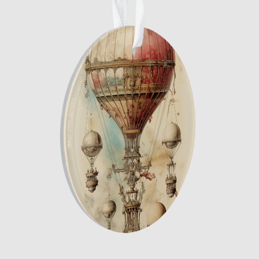  Steampunk Hete Luchtballon (4) Ornament (voorkant)
