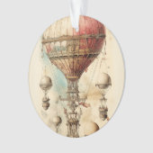  Steampunk Hete Luchtballon (4) Ornament (voorkant)