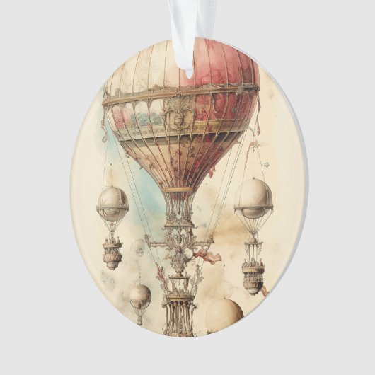  Steampunk Hete Luchtballon (4) Ornament (voorkant)