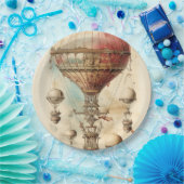  Steampunk Hete Luchtballon (4) Papieren Bordje (Feest)