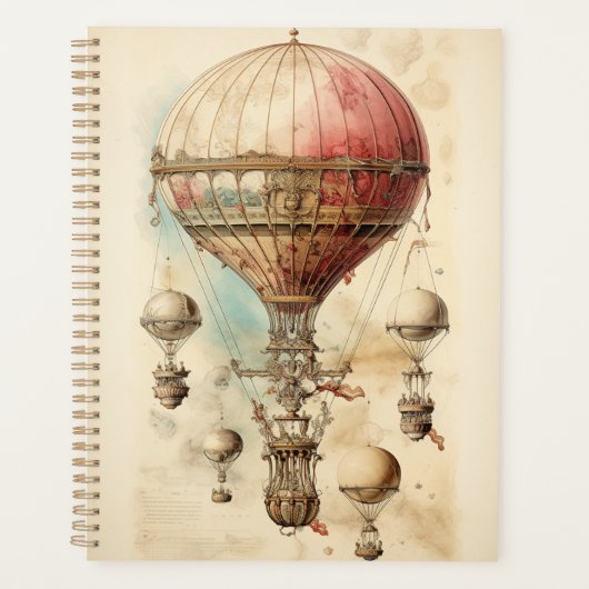 Steampunk Hete Luchtballon (4) Planner (Voorkant)