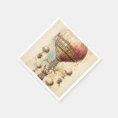 Steampunk Hete Luchtballon (4) Servet (Hoek)