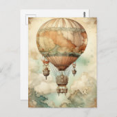 Steampunk Hete Luchtballon (5) Briefkaart (Voorkant / Achterkant)
