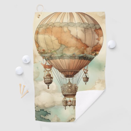  Steampunk Hete Luchtballon (5) Golfhanddoek (Insitu)