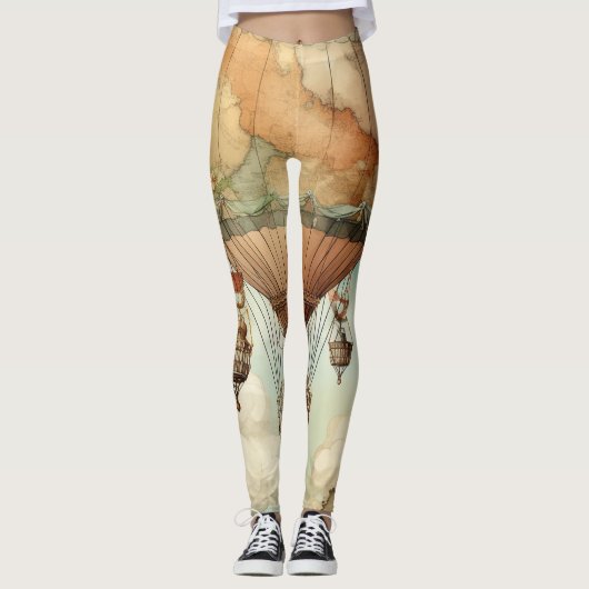  Steampunk Hete Luchtballon (5) Leggings (Voorkant)