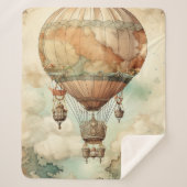  Steampunk Hete Luchtballon (5) Sherpa Deken (Voorkant)